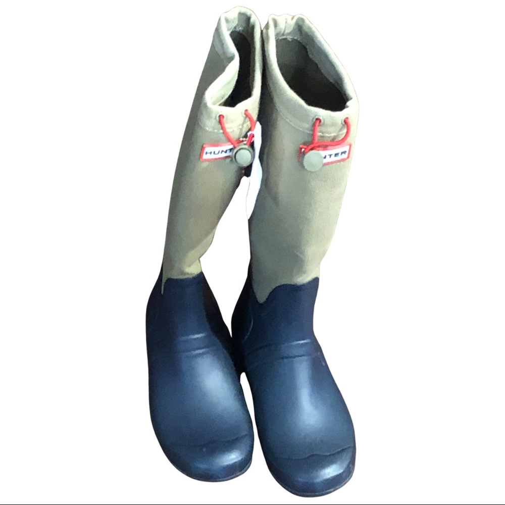 Hunter Original Colorblock Canvas Panel Rain Boot